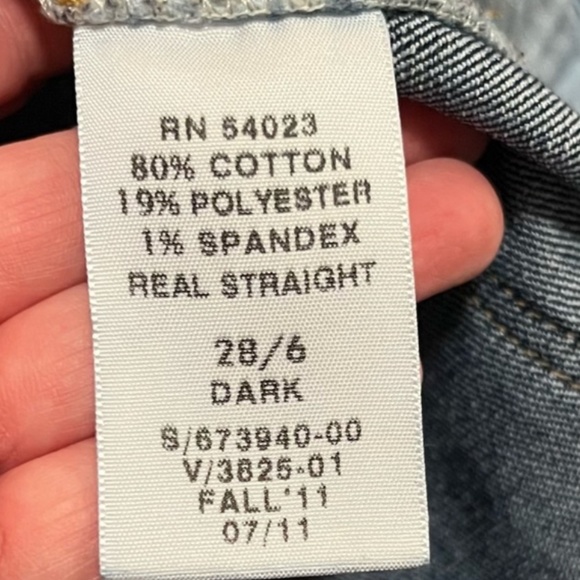 Gap 1969 Real Straight Jeans 28 x 33 Dark Wash - Picture 3 of 3